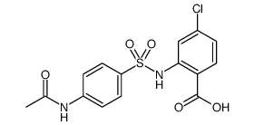 Benzoic acid, 2-[[[4-(acetylamino)phenyl]sulfonyl]amino]-4-chloro Structure