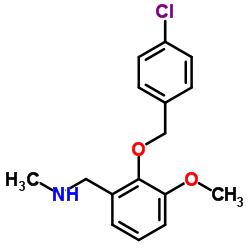 1-{2-[(4-Chlorobenzyl)oxy]-3-methoxyphenyl}-N-methylmethanamine Structure