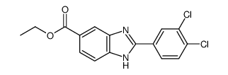 ethyl 2-(3,4-dichlorophenyl)-1H-benzo[d]imidazole-5-carboxylate结构式