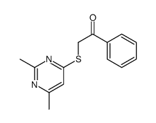 2-(2,6-dimethylpyrimidin-4-yl)sulfanyl-1-phenylethanone结构式