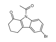 9-acetyl-6-bromo-1,2,3,4-tetrahydrocarbazol-1-one结构式