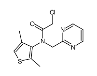 2-chloro-N-(2,4-dimethylthiophen-3-yl)-N-(pyrimidin-2-ylmethyl)acetamide结构式