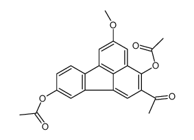 (5-acetyl-4-acetyloxy-2-methoxyfluoranthen-8-yl) acetate Structure