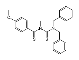 1,1-Dibenzyl-3-(4-methoxy-thiobenzoyl)-3-methyl-thiourea Structure
