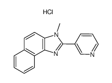 3-Methyl-2-pyridin-3-yl-3H-naphtho[1,2-d]imidazole; hydrochloride Structure
