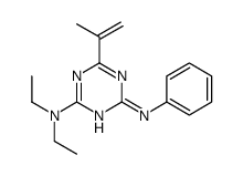2-N,2-N-diethyl-4-N-phenyl-6-prop-1-en-2-yl-1,3,5-triazine-2,4-diamine结构式