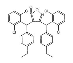 3,4-Bis-[(2,6-dichloro-phenyl)-(4-ethyl-phenyl)-methyl]-furazan 2-oxide Structure