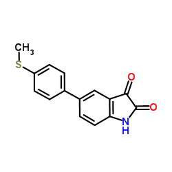 5-[4-(Methylsulfanyl)phenyl]-1H-indole-2,3-dione结构式