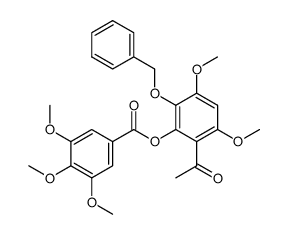 2-acetyl-6-(benzyloxy)-3,5-dimethoxyphenyl 3,4,5-trimethoxybenzoate结构式