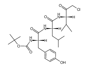 Boc-Tyr-Leu-Val-CH2Cl Structure