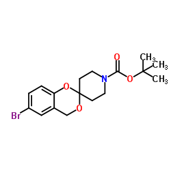 tert-Butyl 6-bromo-4H-spiro[benzo[d][1,3]dioxine-2,4'-piperidine]-1'-carboxylate structure