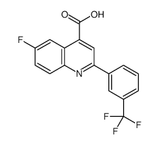 6-FLUORO-2-(3-(TRIFLUOROMETHYL)PHENYL)QUINOLINE-4-CARBOXYLIC ACID Structure
