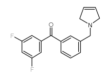 3,5-DIFLUORO-3'-(3-PYRROLINOMETHYL) BENZOPHENONE Structure