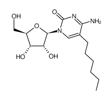 5-n-hexyl-cytidine结构式