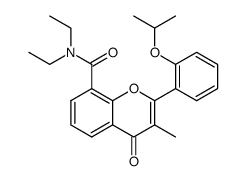 2'-isopropoxy-3-methylflavone-8-carboxylic acid N,N-diethylamide结构式