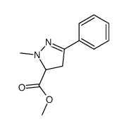 1-Methyl-3-phenyl-2-pyrazolin-5-carbonsaeure-methylester Structure