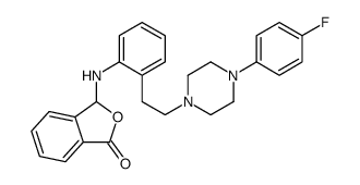 3-[2-[2-[4-(4-fluorophenyl)piperazin-1-yl]ethyl]anilino]-3H-2-benzofuran-1-one Structure