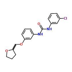 1-(3-Chlorophenyl)-3-[3-(tetrahydro-2-furanylmethoxy)phenyl]urea Structure