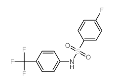 4-fluoro-N-[4-(trifluoromethyl)phenyl]benzenesulfonamide结构式