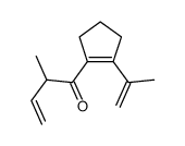 2-methyl-1-(2-prop-1-en-2-ylcyclopenten-1-yl)but-3-en-1-one结构式