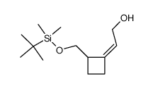 (Z)-2-[2-(tert-butyl-dimethyl-silanyloxymethyl)-cyclobutylidene]-ethanol Structure