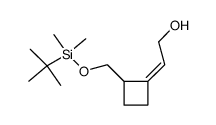 (Z)-2-[2-(tert-butyl-dimethyl-silanyloxymethyl)-cyclobutylidene]-ethanol结构式