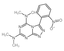 5,7-Bis(dimethylamino)-3-(2-(hydroxy(oxido)amino)phenyl)[1,2,4]triazolo[4,3-a][1,3,5]triazine结构式