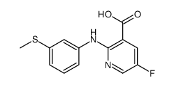 5-fluoro-2-(3-methylsulfanylanilino)pyridine-3-carboxylic acid结构式