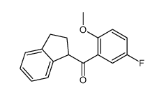 2,3-dihydro-1H-inden-1-yl-(5-fluoro-2-methoxyphenyl)methanone Structure