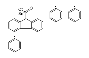 triphenylstannyl 9H-fluorene-9-carboxylate Structure