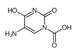 5-amino-2,4-dioxopyrimidine-1-carboxylic acid结构式