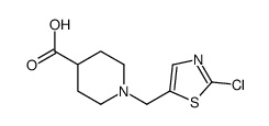 1-(2-氯-噻唑-5-基甲基)-哌啶-4-羧酸结构式