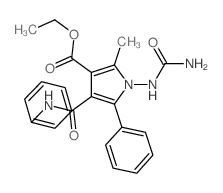 ethyl 1-(carbamoylamino)-2-methyl-5-phenyl-4-(phenylcarbamoyl)pyrrole-3-carboxylate结构式