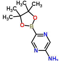 5-氨基吡嗪-2-硼酸频那醇酯结构式