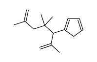 1-(2,4,4,6-tetramethylhepta-1,6-dien-3-yl)cyclopenta-1,3-diene Structure