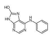 6-anilino-7,9-dihydropurin-8-one结构式