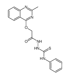 4-phenyl-1-(2-methylquinazolin-4-yl-carbonylmethoxy)thiosemicarbazide结构式