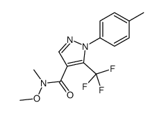 N-methoxy-N-methyl-1-(4-methylphenyl)-5-(trifluoromethyl)pyrazole-4-carboxamide Structure