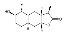 3α-Hydroxy-4α,5α,7α,11β-H-eudesman-12,8β-olid Structure