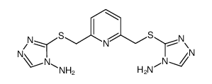 2,6-bis(4-amino-1,2,4-triazol-3-ylsulfanylmethyl)pyridine Structure