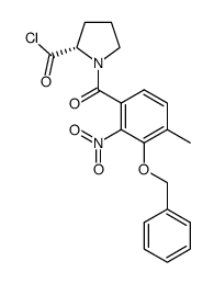 (S)-1-(3-Benzyloxy-4-methyl-2-nitro-benzoyl)-pyrrolidine-2-carbonyl chloride结构式