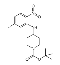 1-piperidinecarboxylic acid, 4-[(5-fluoro-2-nitrophenyl)amino]-, 1,1-dimethylethyl ester结构式