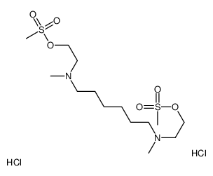 2-[methyl-[6-[methyl(2-methylsulfonyloxyethyl)amino]hexyl]amino]ethyl methanesulfonate,dihydrochloride结构式