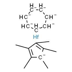 cycloheptane, hafnium, 1,2,3,4,5-pentamethylcyclopentane Structure