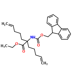 Ethyl 2-{[(9H-fluoren-9-ylmethoxy)carbonyl]amino}-2-(4-penten-1-yl)-6-heptenoate Structure