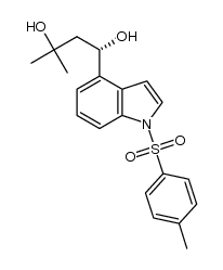 (S)-3-methyl-1-(1-tosyl-1H-indol-4-yl)butane-1,3-diol结构式