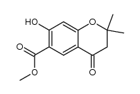 7-hydroxy-2,2-dimethyl-4-oxo-chroman-6-carboxylic acid methyl ester结构式