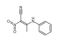 2-nitro-3-phenylamino-2-butenenitrile结构式