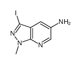 3-iodo-1-methylpyrazolo[3,4-b]pyridin-5-amine结构式