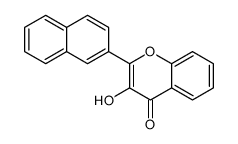 3-hydroxy-2-naphthalen-2-ylchromen-4-one结构式